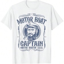 Motor Boat Captain Funny Pontoon Boating Motor Boatin Lake T-Shirt
