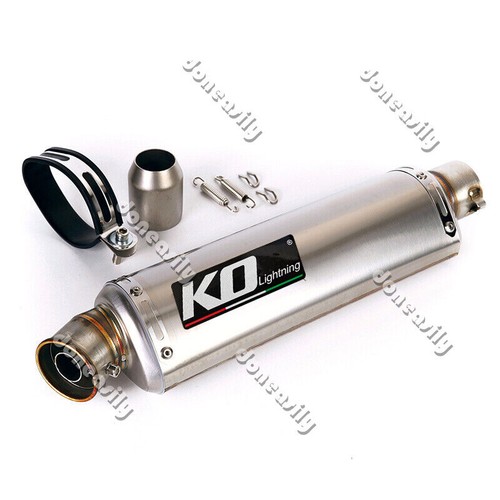 Universal Motorcycle Motorbike Exhaust Pipe End Silencer Muffler Slip On 38-51mm - Picture 5 of 11