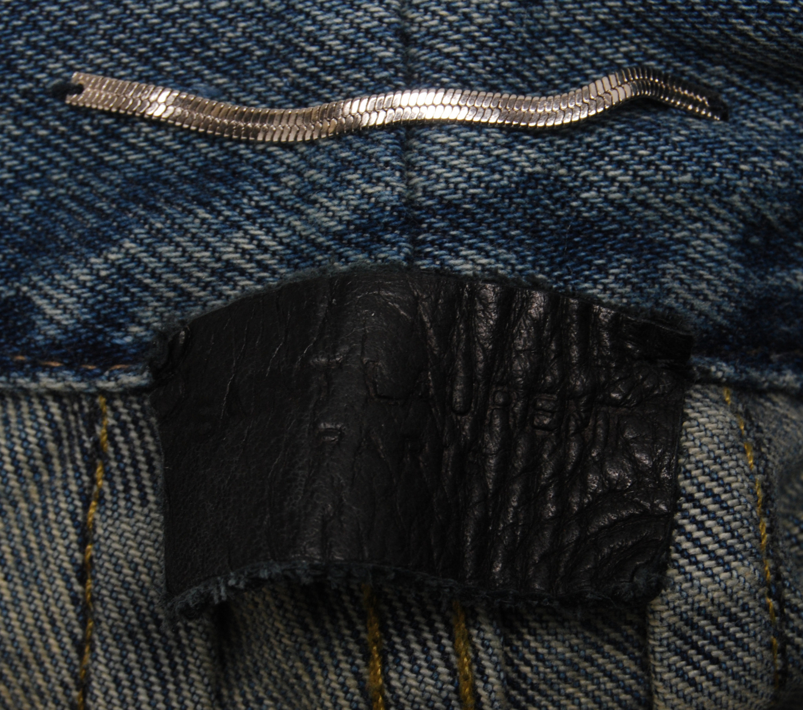 Pantaloni jeans blu uomo Saint Laurent misto cotone skinny denim taglia IT 36