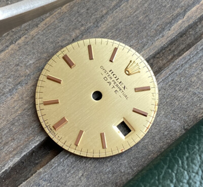 Genuine Rolex Oyster Perpetual Date Two Tone Champagne Index 26mm Dial G2U