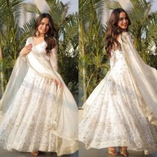 Pakistani New Design white Salwar Kameez Readymade Gown Party Wedding Bollywood