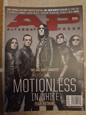 ALTERNATIVE PRESS MAGAZINE MOTIONLESS IN WHITE COVER MINT Oli Sykes Gerard Way 