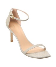  450 Stuart Weitzman Amelina Ankle Strap Sandal PLATINO GLITTER NUDIST 11 PB15 