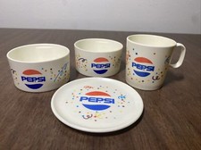 Vintage Pepsi Plastic Dish Set Toy Chilton Play Set 4pcs. Mug, Plate, Two bowls