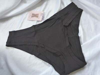 L, Savage X Fenty Cotton Essentials Cheeky Panty, schwarz, NEU