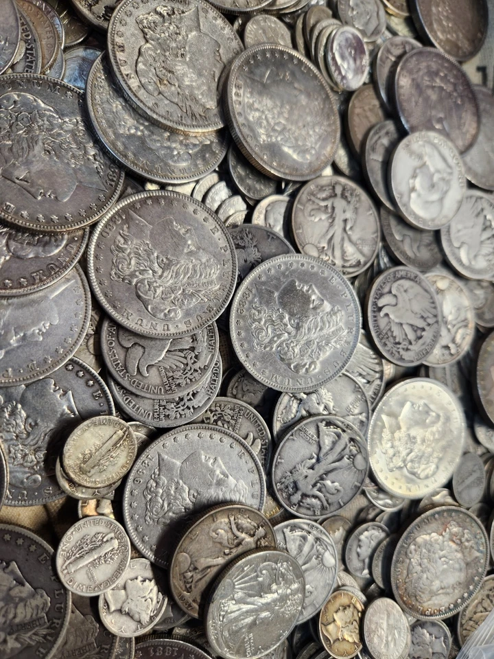 SILVER U.S. COINS. MORGAN, FRANKLIN, LIBERTY, BARBER, ETC. SILVER BAR, GOLD! - Image 4 of 4