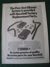 PURR-FECT SCHALLDÄMPFERANLAGE VAUXHALL FACTORY PARTS 1973 ADVERTISING A4 FEILE 9
