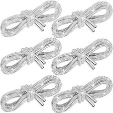 6Pack Rhinestone Shoelaces Shiny Bling Drawstring Cords Replacement for Sneakers