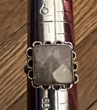 Vintage Agate 925 Sterling Silver Agate Ring Size 7