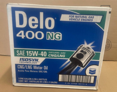 Chevron Delo 400 NG 15w40 CNG/LNG Motor Oil 3/1G Case Natural Gas Oil