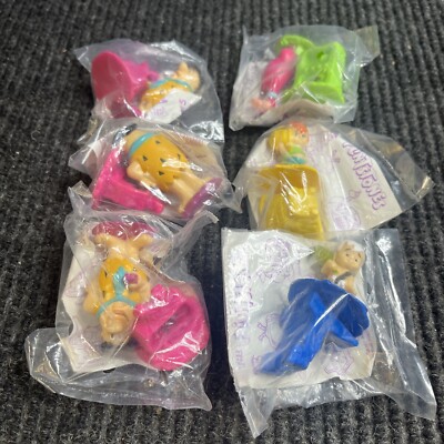  Vintage 1991 Hardee's THE FLINTSTONES Toy Lot Of 6 NEW! 3 Freds Missing Barney