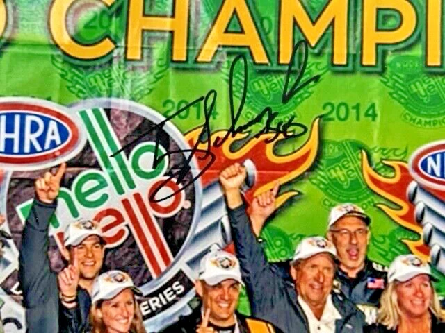 FOTO VRHTF NHRA COOL"DE COLECCIÓN FIRMADA "TONY SCHUMACHER WORLD CHAMP WIN" 8.5" X 11" Foto 2 de 2