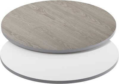 Flash Furniture Glenbrook 36'' Round Table Top, White or Gray Reversible Laminate