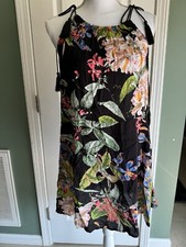 Umgee Dress Women's S NWT Lined Sleeveless Bold Floral Bohemian Short Mini
