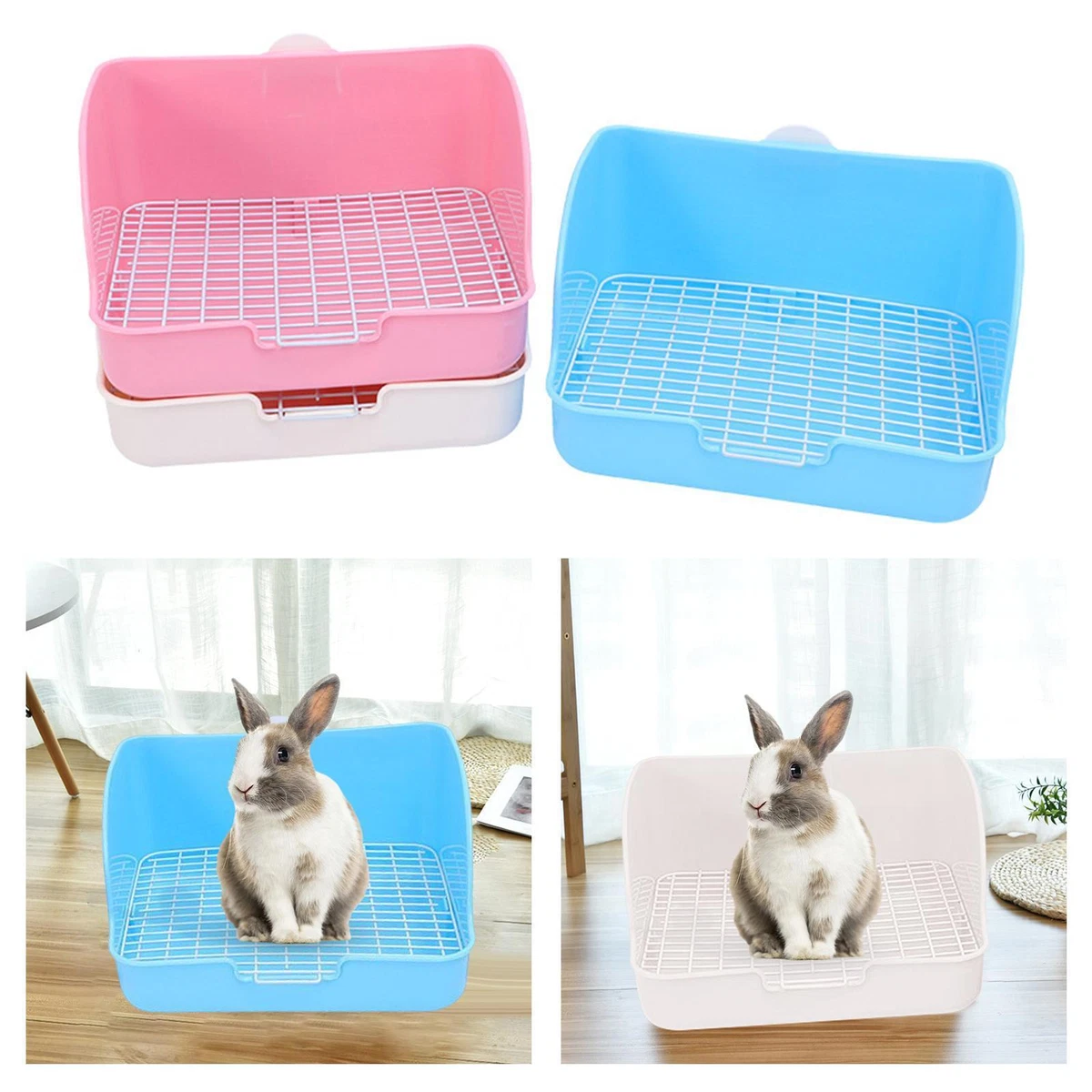 Rabbit Litter Box, Rabbit Potty With Grate, Rabbit Cage