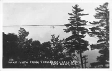 111 Lake View from Trembleau Hall Lawn Port Kent RPPC Real Photo