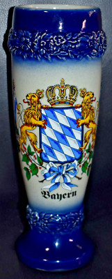 Bavaria Crest Stoneware Wheat Beer Cup King Werk Germany RARE 10''