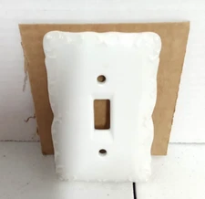 Vintage White Porcelain Light Switch Cover Plate 