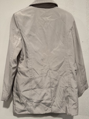 Merona Beige Long Sleeve Collar Button Down Coat Size M Women Academia - Picture 4 of 4