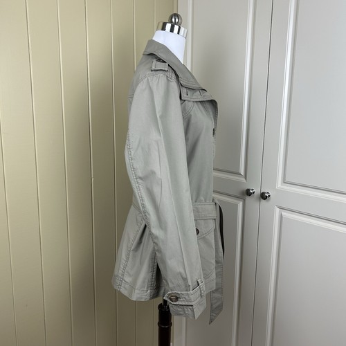Esprit Trench Jacket Women's Size L Khaki Mid Length Lightweight Casual - Picture 9 of 19