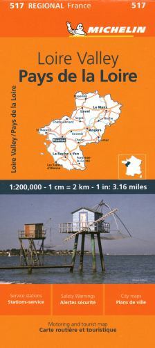 Michelin Regional Maps: France : Loire Valley Map 517 by Michelin (2023, ...