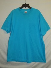 Vintage BVD Premium Series Single Stitch T-Shirt 2XL Turquoise Aqua Made in USA