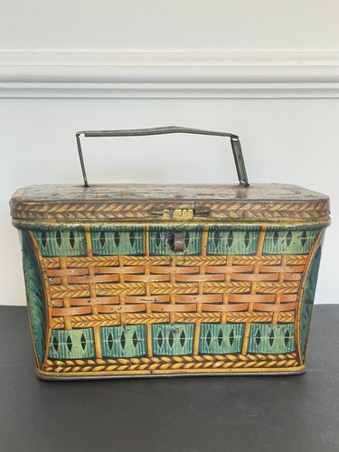 ANCIENNE BOITE PANIER Biscuit Tole Comme Lu EUR 24,99 - FR