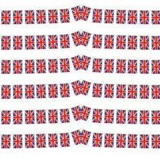 6x 4m 11 Flag Union Jack Bunting King Charles Coronation  Royal Party Decoration