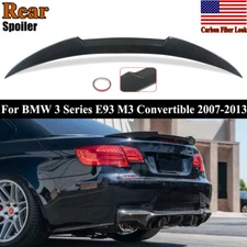 Fit For BMW 3 Series 2007-13 E93 Convertible Rear Trunk Lip Spoiler Carbon Look