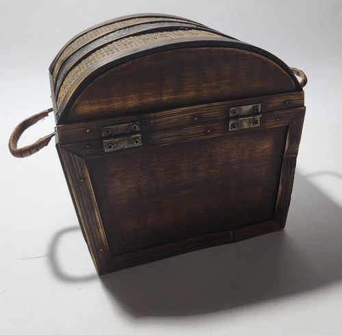Holz gewebter Stil Schmuckset/Schmuckbox dekorative Schatztruhe klappbares Oberteil - Bild 5 von 9