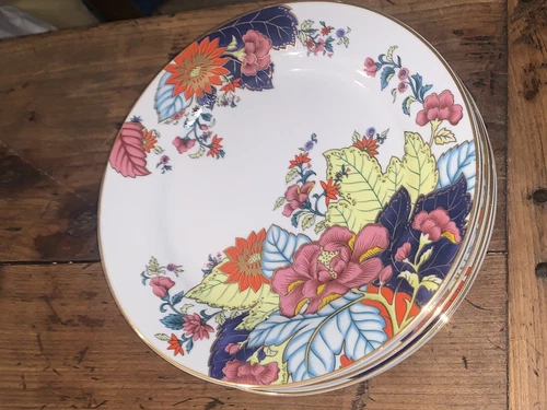 VTG set 5 Tobacco Leaf Imperial Plates 8.25” Diameter Round
