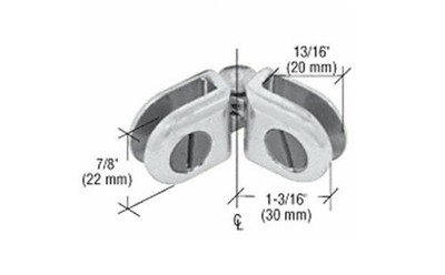CRL Chrome Z-Line Mini Hinge for 1/8