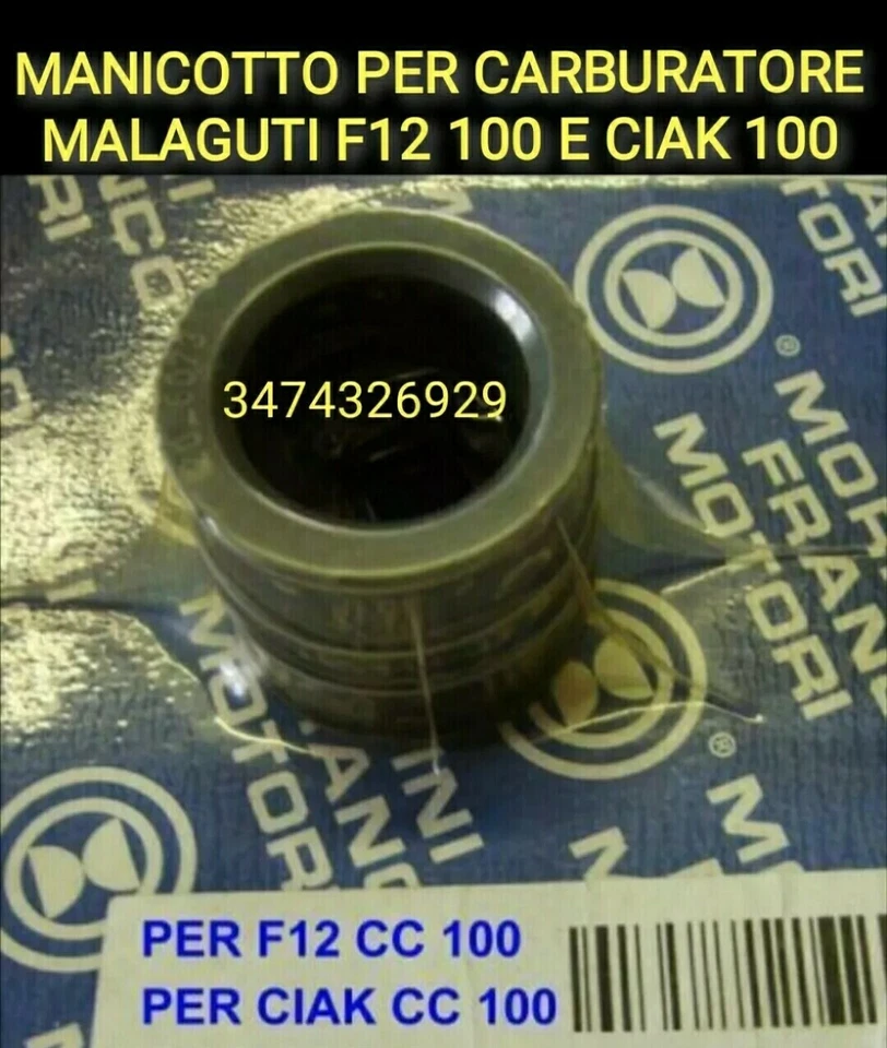 MALAGUTI F12 100 CIAK AH 100 MANICOTTO PER CARBURATORE MALAGUTI F12 100 CC E CIAK AH 100 CC FRANCO MORINI