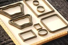 Lot of brass frames/borders bookbinding gilding bookbinder leather Art Nouveau!