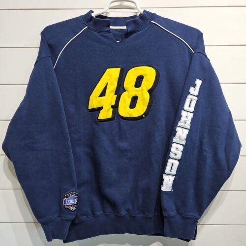 Jimmie Johnson #48 Lowe's Champion NASCAR Racing Crewneck Sweatshirt Mens Large  - Picture 1 of 10