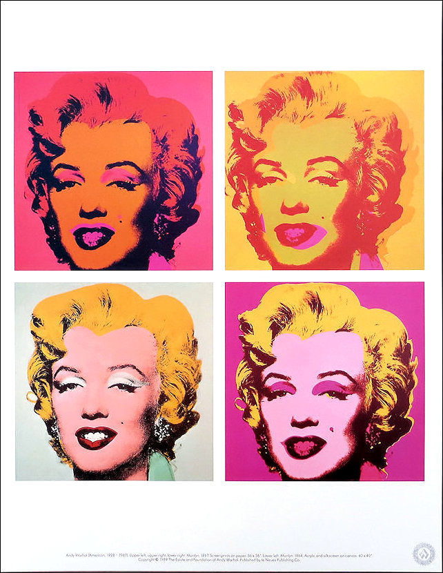 ANDY WARHOL 写真集 Andy WARHOL Marilyn Quad 1967 Official Authorized Litho