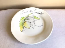 Effetti D Arte Limon Di Sorrento Italian Ceramic Lemon Fruit Round Dinner Plate