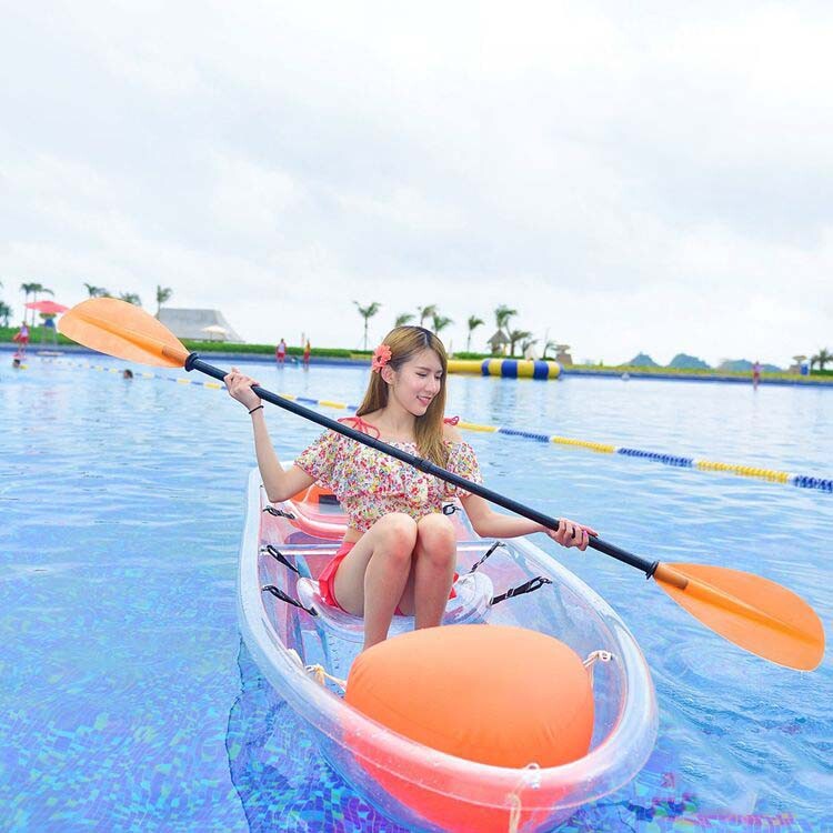 Clear Transparent 2 Person 11ft. Kayak Canoe With Colorful LED Lights NEW