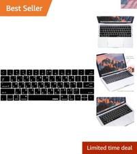 Water-Resistant Hebrew/English Keyboard Skin for MacBook Pro 13  15 Touch Bar