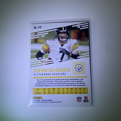 ベン・ロスリスバーガー Ben Roethlisberger 100枚限定 ベン・ロスリスバーガー Ben Roethlisberger 100枚限定 NFL