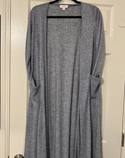 Lularoe Sarah Cardigan XS Extra Small NWT Heather Blue Light Weight FAST Ship