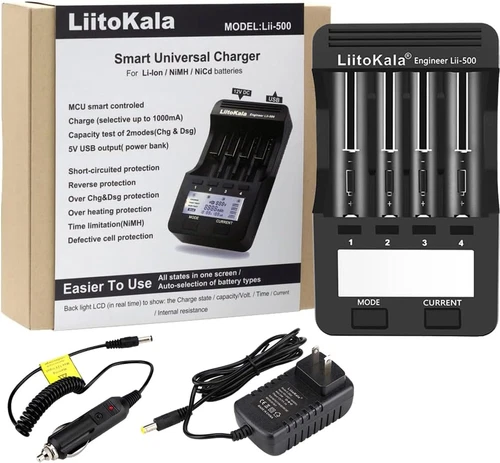Lii-500 18650 Battery Charger Smart Universal Charger LCD Display for 26650 AA A