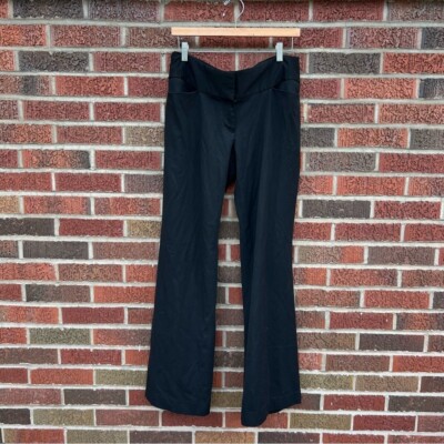 Express Black Mid Rise Flare Fit Dress Pants Trousers | eBay