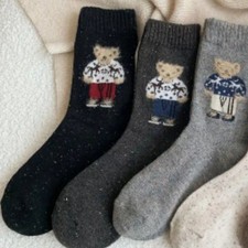 Polo Ralph Lauren Set 3 PAIRS OF BEAR Socks NWOT