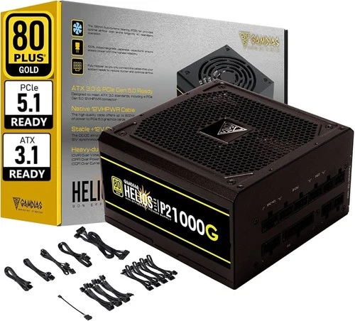 GAMDIAS PCIe 5.1 & ATX3.1 Gold 1000W Power Supply for GeForce RTX 5000 Series...