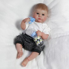 Realistic Reborn Baby Dolls Full Body Vinyl Silicone Newborn Boy Doll Real Gift