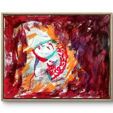 Womanly 11x14 Vibrant Wall A Contemporary Original Signed Paper Art Acrylic BACH