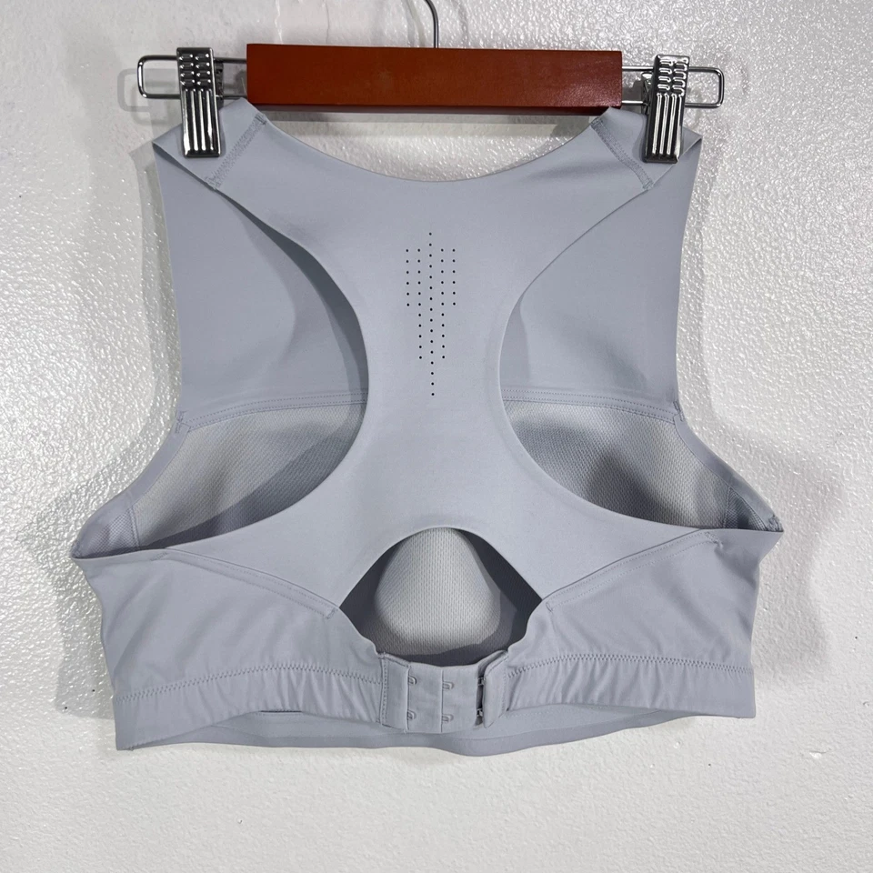 Sutiã esportivo Chantelle cinza claro médio sem fio alto impacto malha racerback - Imagem 3 de 4