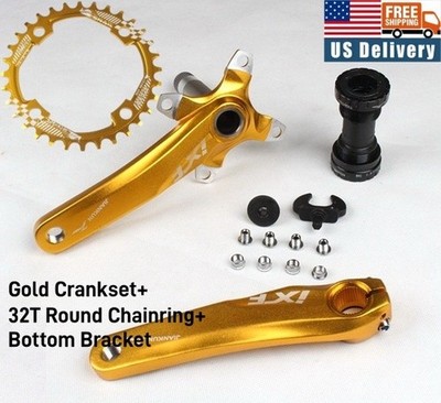 IXF MTB Bike Crankset 170mm with 32T 104BCD Narrow Wide Chainring Bottom Bracket