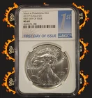 2017 P - ASE $1 American Silver Eagle - NGC MS69 -1st Day of Issue